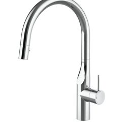 Roca Pull-Down-Spültischmischer mit schwenkbarem Auslauf, Kaltstart
